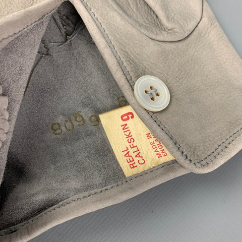 BUDD Size 9 Grey Calfskin Suede Gloves