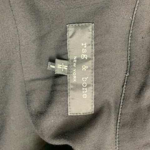 RAG & BONE Size M Black Viscose Camp Short Sleeve Shirt