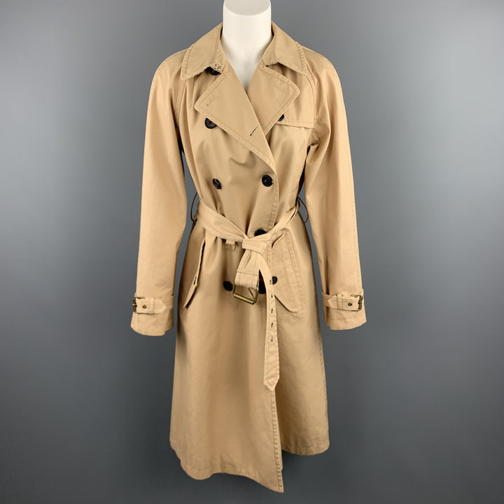 MARC JACOBS Size 6 Khaki Cotton Double Breasted A Line Trenchcoat