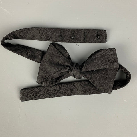 CARROT & GIBBS Black Paisley Silk Cummerbund
