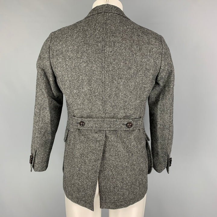 TAGLIATORE Size 36 Grey Black Nailhead Wool Notch Lapel Jacket