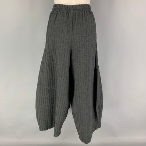 DRESS TO KILL Size M Black Textured Wide Leg Casual Pants