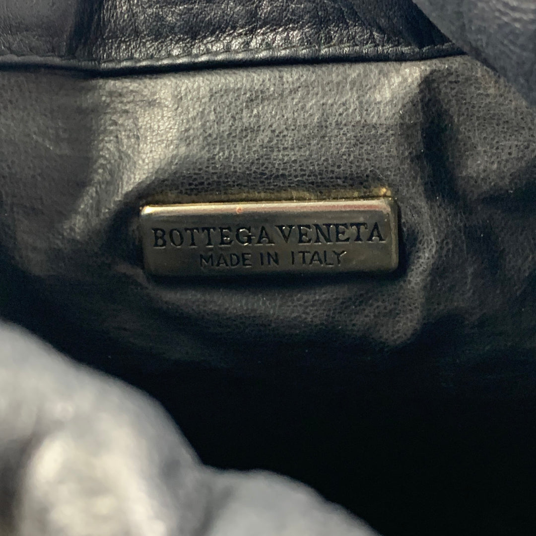 Vintage BOTTEGA VENETA Black Textured Leather Shoulder Bag