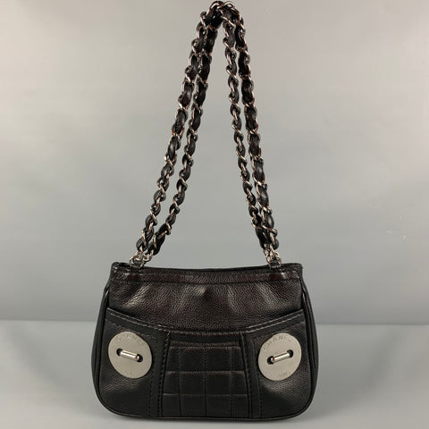 Bolso de hombro de cuero negro CHANEL
