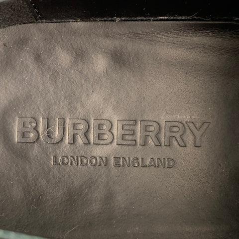 BURBERRY LONDON Size 9 Black Perforated Patent Leather Wingtip Lace Up Shoes