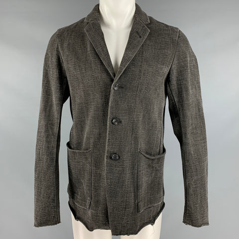 THE VIRIDI-ANNE Size M Grey Cotton Single Breasted Jacket
