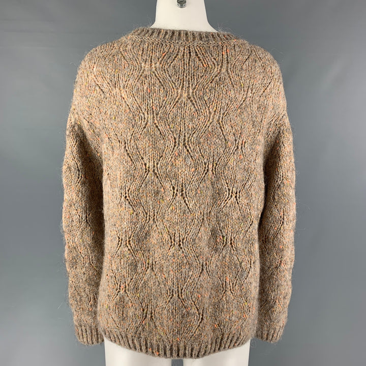 CLOSED Size XL Beige Orange Acrylic Blend Knitted Sweater