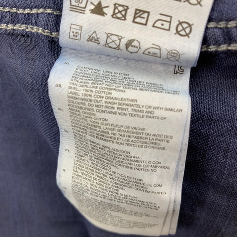 G-STAR Talla M Camisa de manga corta de algodón con estampado de hojas en azul marino y negro