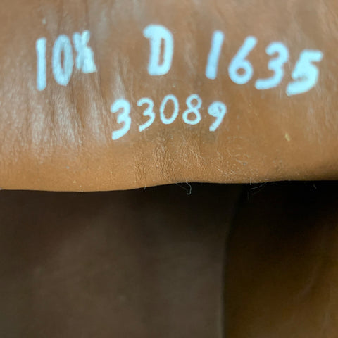 ALLEN EDMONDS Size 10.5 Brown Tan Perforated Leather Cap Toe Lace Up Shoes