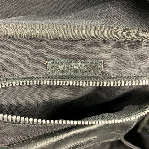 DRIES VAN NOTEN Sac de sport rectangulaire en toile enduite noire