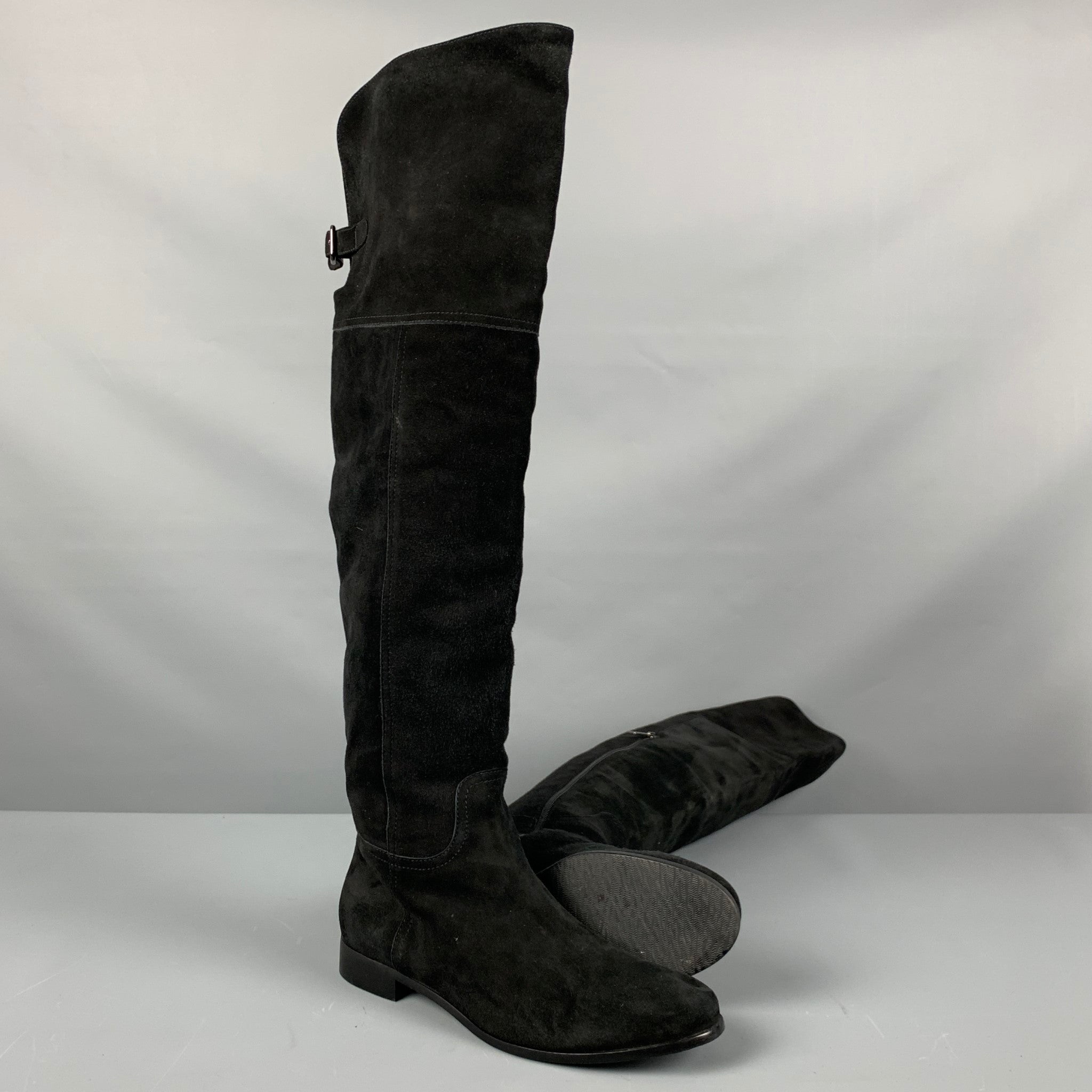 AQUATALIA Size 9.5 Black Suede Boots Sui Generis Designer