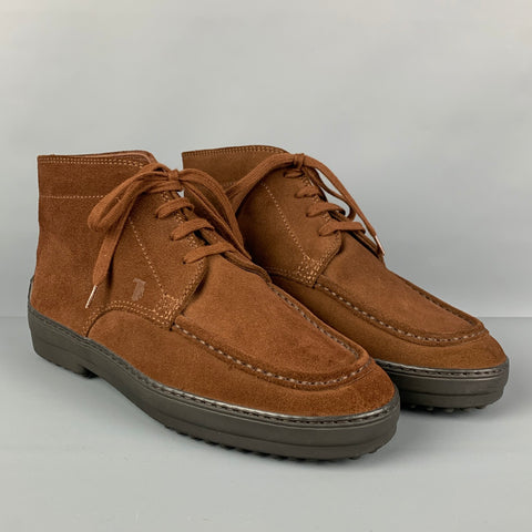 TOD'S Zapatos chukka con cordones de ante marrón talla 7