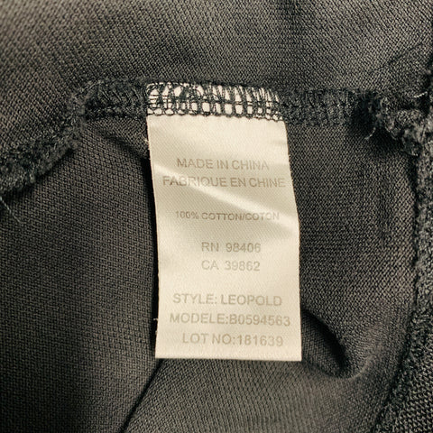 THEORY Size M Grey White Cotton Polo