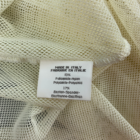 JOHN BARTLETT Taille S T-shirt Col Rond Crème Mesh Polyamide / Nylon