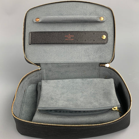 LOUIS VUITTON Ponche Monte Carlo Black Textured Epi Leather Jewelry Case