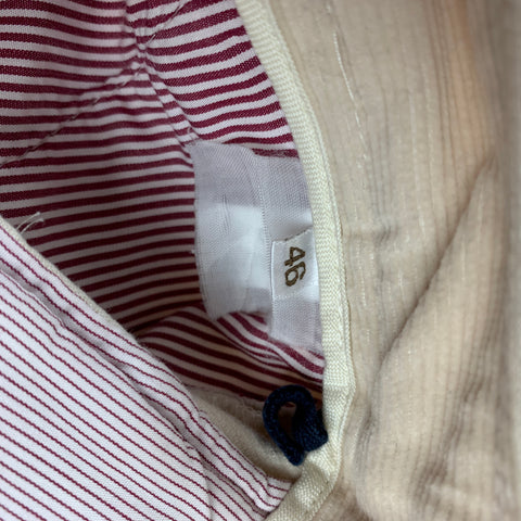 BRUNELLO CUCINELLI Talla 30 Pantalones casuales con bolsillos cargo de pana color crema