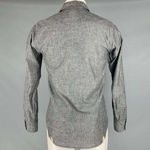 RAG & BONE Size S Grey Cotton Button Up Long Sleeve Shirt