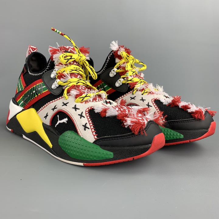 PUMA x JAHNKOY Size 10.5 Multi-Color Mixed Materials Lace Up Sneakers
