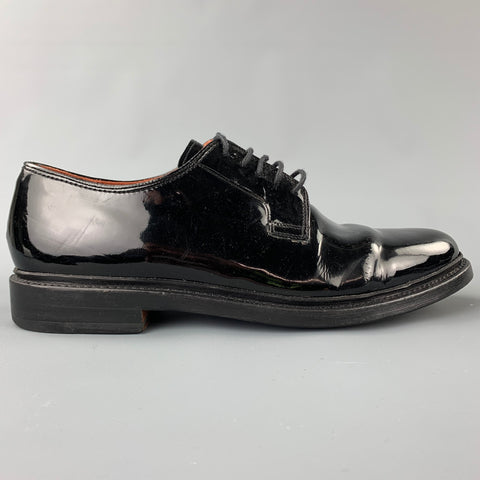 FLORSHEIM for Duckie Brown Size 10.5 Black Patent Leather Lace Up Shoes