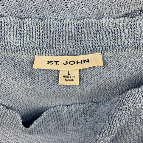 CALLE. JOHN Blusa camisola de punto azul talla L
