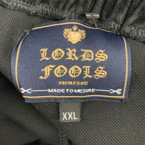 LORDS & FOOLS Size XXL Black & Gold Cotton / Polyamide Sweatpants