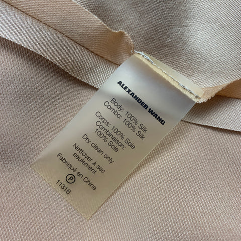 ALEXANDER WANG Size 4 Champagne Silk Sleeveless Dress