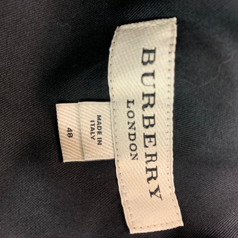 BURBERRY Size 32 Black Virgin Wool Flat Front Dress Pants