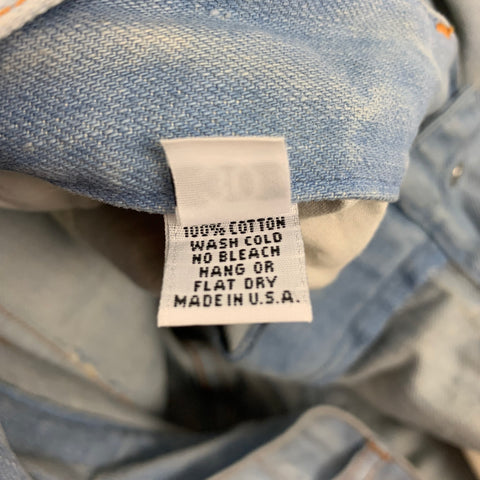 R. SWIADER Size 30 Light Blue Washed Cotton Skinny Jeans
