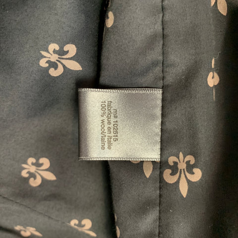 JOHN VARVATOS Talla 42 Chaleco de doble capa de lana a cuadros gris y negro