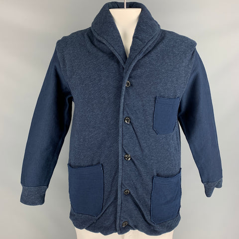 45rpm Size L Indigo Cotton Shawl Collar Jacket