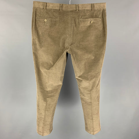 BAR lll Taille 38 Pantalon décontracté en coton texturé taupe