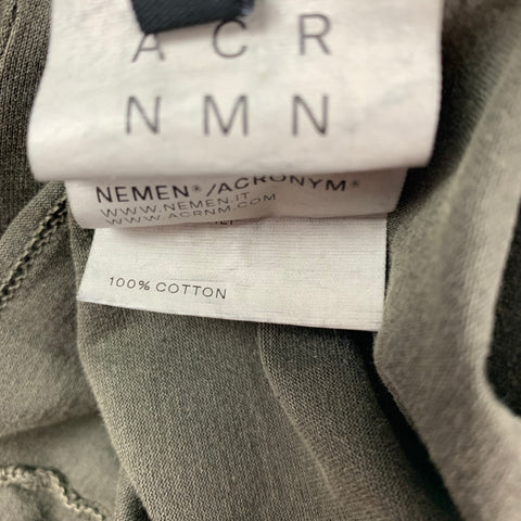 ACRONYM SS 15 Size M Olive Wash Cotton S10-C T-shirt