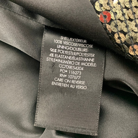 ALICE + OLIVIA Taille M Blazer à col châle en viscose doré