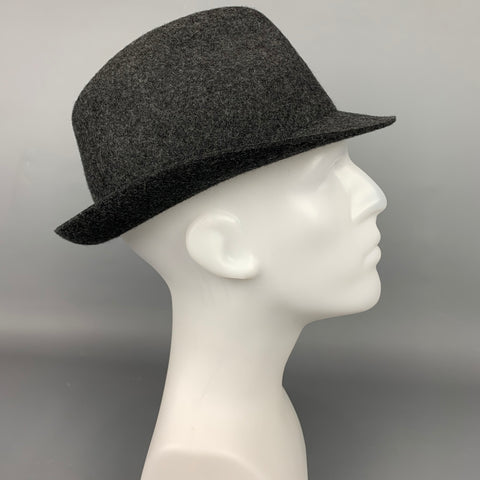 PAUL SMITH Charcoal & Purple Embroidered Wool Fedora