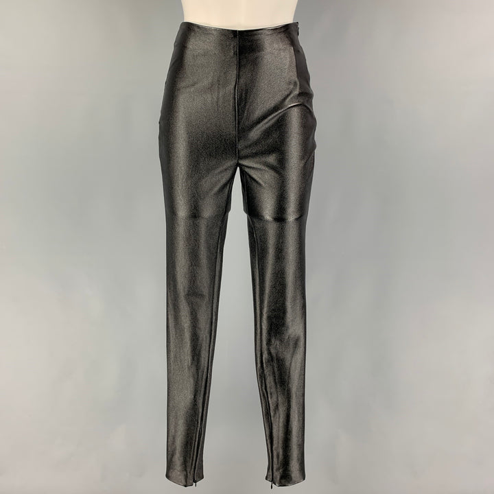STAND STUDIO Size 0 Black Polyester Blend Faux Leather Leggings