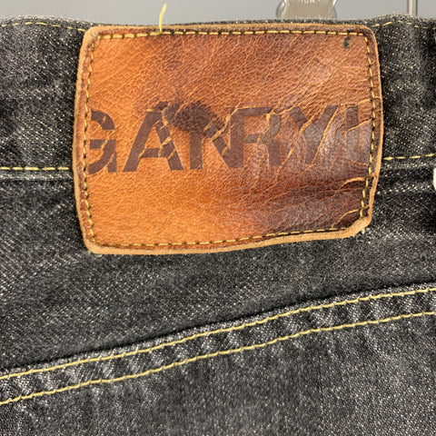 GANRYU by COMME des GARCONS Size S Charcoal Cotton Drop-Crotch Jeans