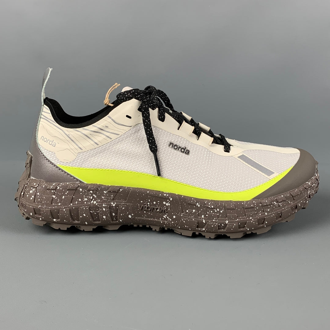 Zapatillas con cordones de poliamida verde gris claro talla 10 NORDA
