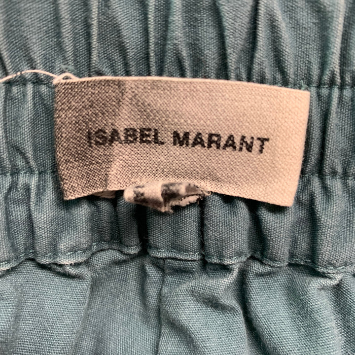 ISABEL MARANT Size XL Teal Cotton Cargo Casual Pants