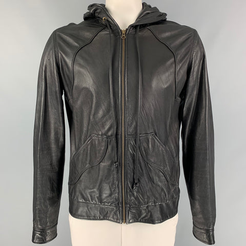 MIKE & CHRIS Size XL Black Zip Up Hoodie Jacket