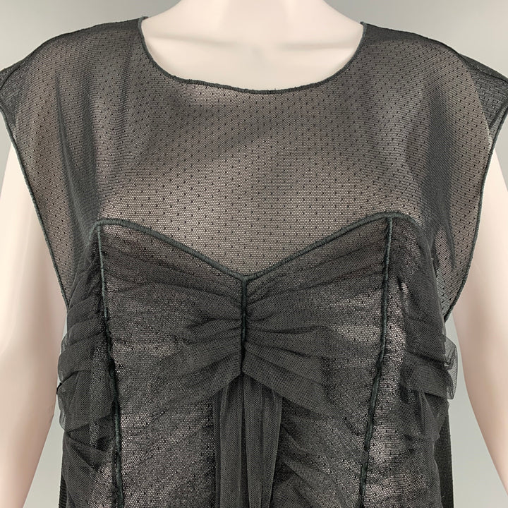 VIKTOR & ROLF Size M Black Polyester Mesh Shift Dress