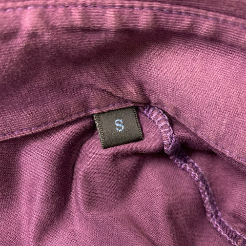 LANVIN Size S Purple Solid Cotton Polo