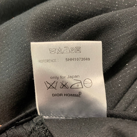 CHRISTIAN DIOR Size 36 Black Silver Shimmery Polyester Blend Suit