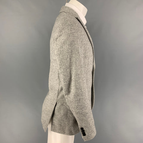 SCOTCH AND SODA Size M Light Gray Herringbone Polyester Wool Sport Coat