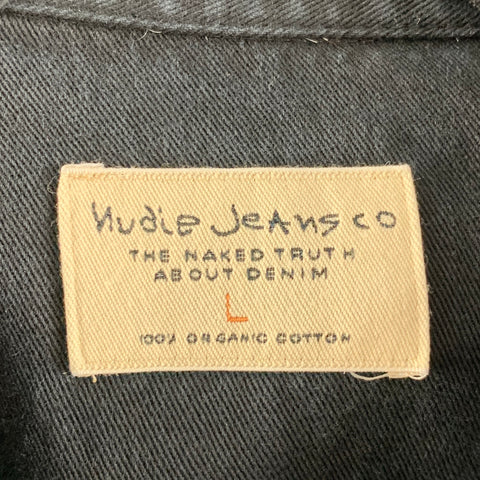 NUDIE JEANS Size L Black Cotton Long Sleeve Shirt