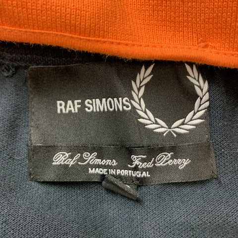 RAF SIMONS x FRED PERRY Size S Navy Orange Detachable Collar Polo