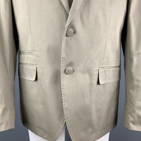 TALLIA Size 40 Khaki Short Cotton Notch Lapel Sport Coat