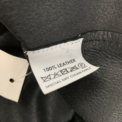 DRIES VAN NOTEN SS 20 Size S Black Leather Side Zipper Tank Top