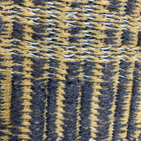 MAISON MARTIN MARGIELA Size S Grey Yellow Plaid Wool Cotton Oversized Cardigan