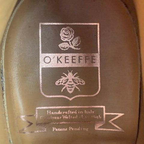 O'KEEFFE Size 8.5 Black Leather Split Toe Ankle Boots