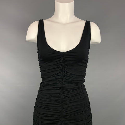 VELVET Taille S Noir Jersey Rayonne Ruché Mini Robe